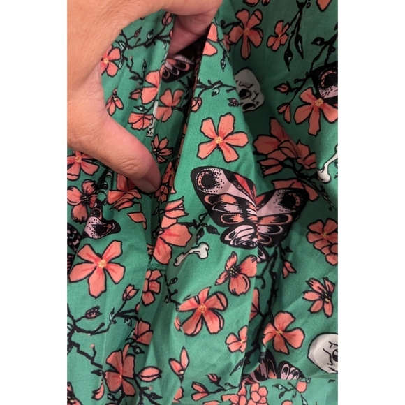 Hell Bunny Retro Rockabilly Skull Butterfly Dress Size 8 - Picture 6 of 10